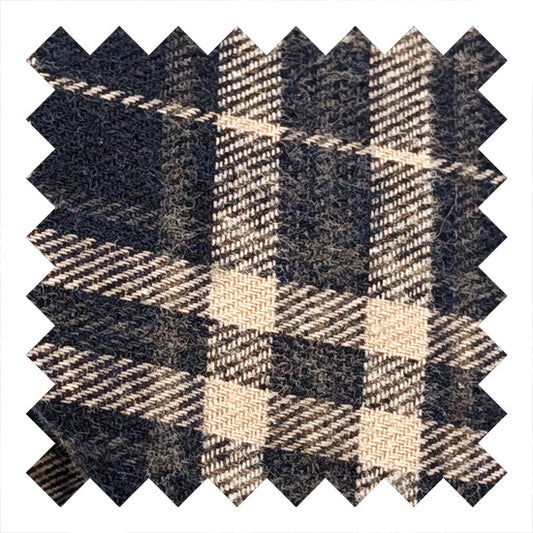 Navy Tartan Wedding Tie Swatch