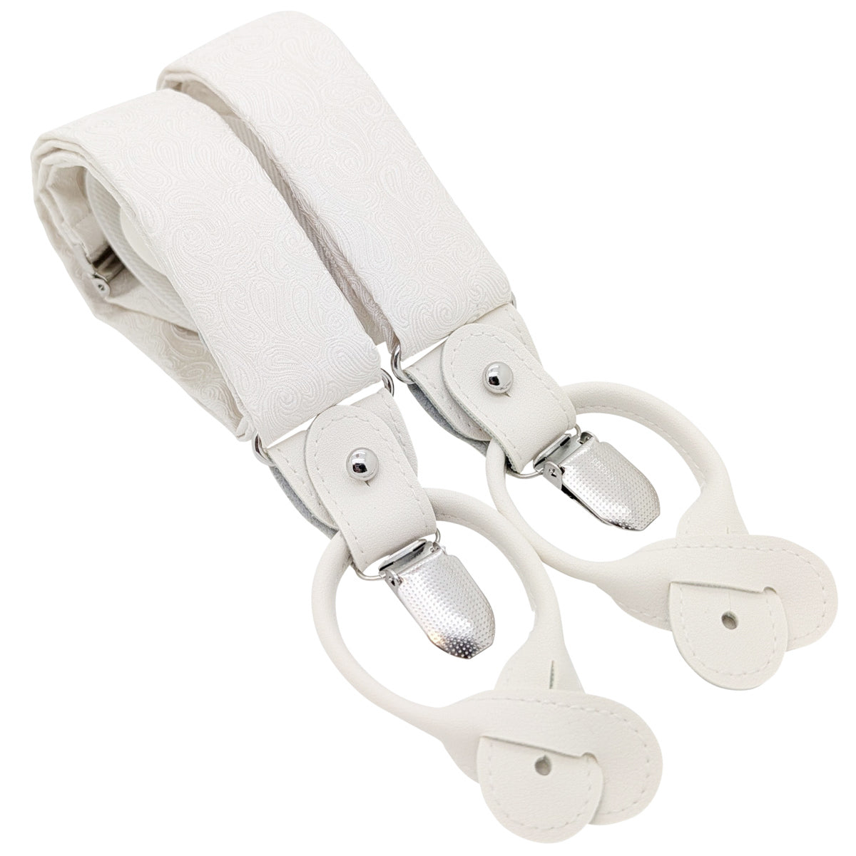 Neat Ivory Paisley Wedding Braces