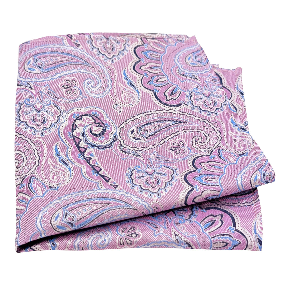Neon-Pink-Paisley-Silk-Pocket-Square