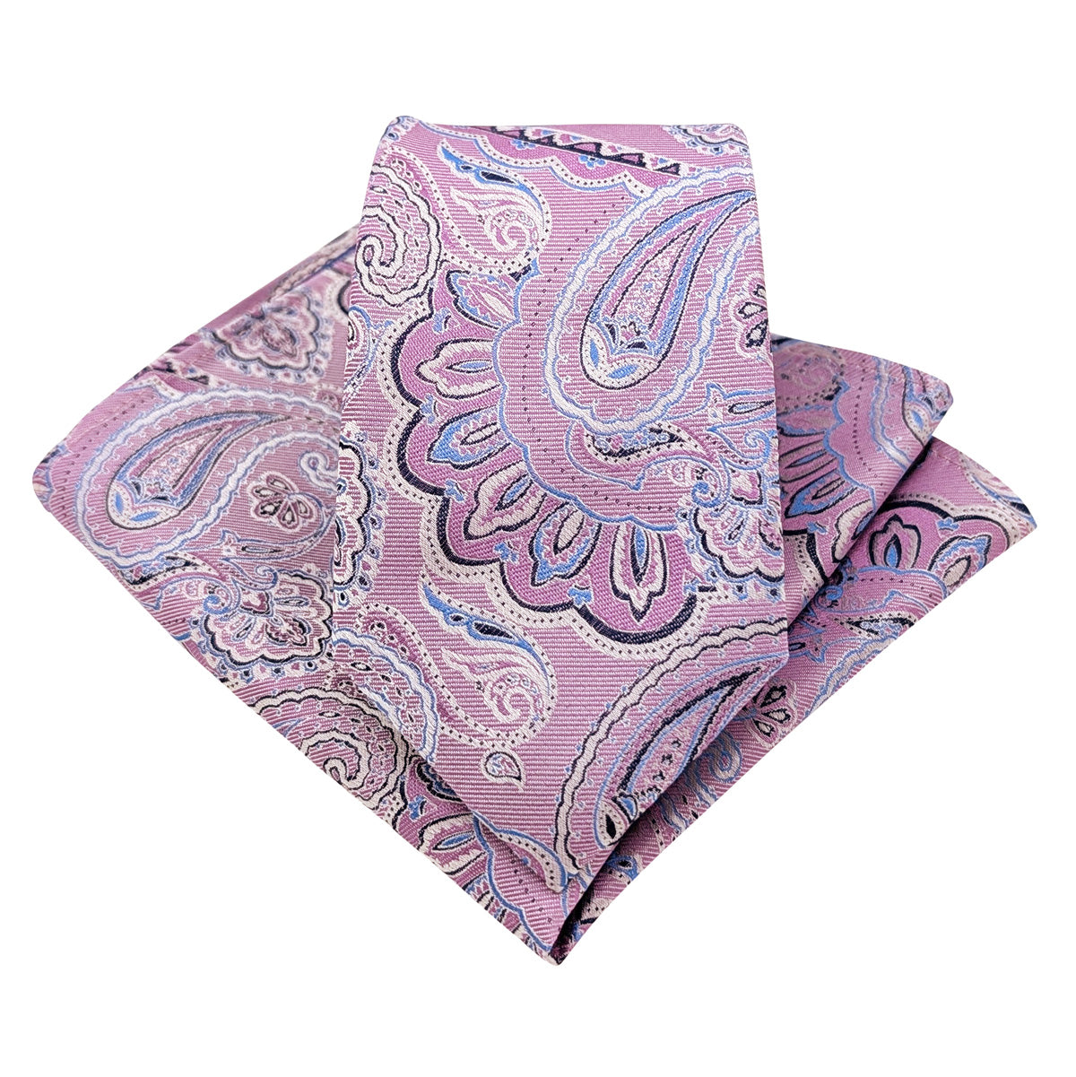 Neon-Pink-Paisley-Silk-Wedding-Tie-and-Pocket-Square-Set