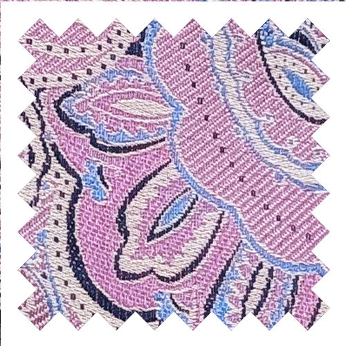 Neon Pink Paisley Silk Wedding Swatch