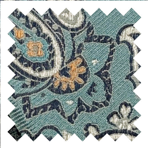 Ocean Paisley Silk Wedding Swatch