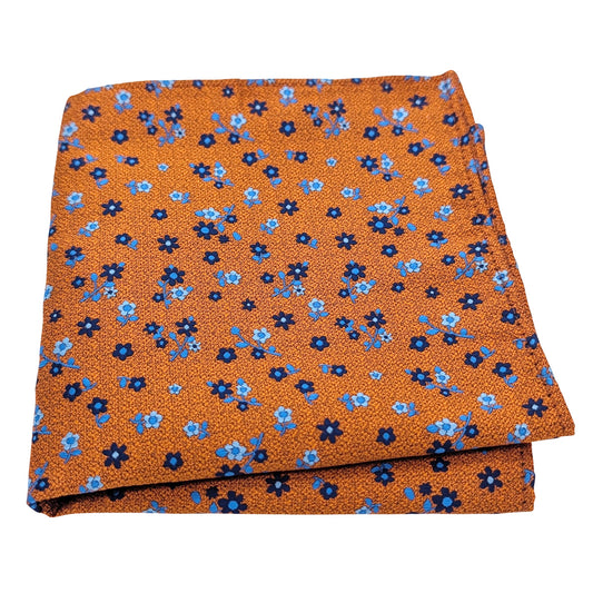 Orange-Ditsy-Floral-Pocket-Square