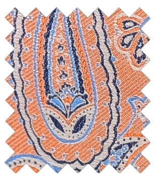 Orange-Paisley-Silk-Wedding-Tie-Swatch