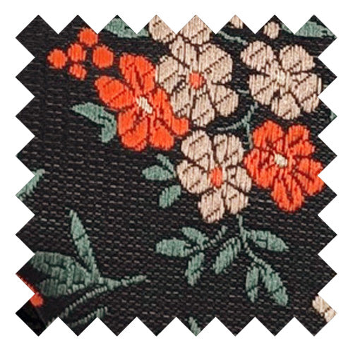 Orange & Green Ditsy Floral Wedding Swatch