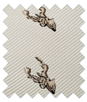 Oyster Stags Wedding Tie Swatch