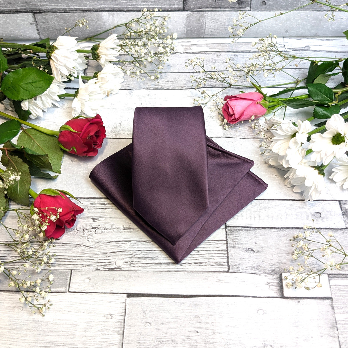 Plum Pocket Square