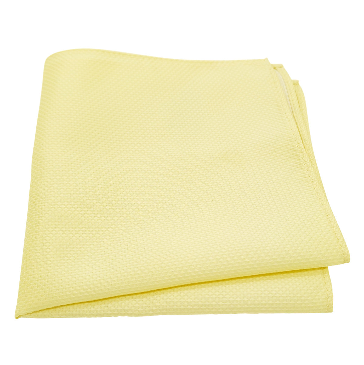 Pastel Yellow Textured Pocket Square