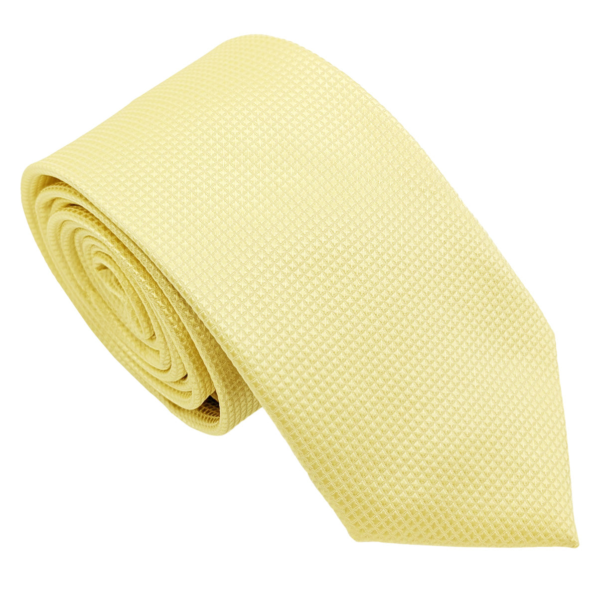 Pastel Yellow Textured Wedding Tie