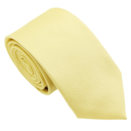 Pastel Yellow Textured Wedding Tie