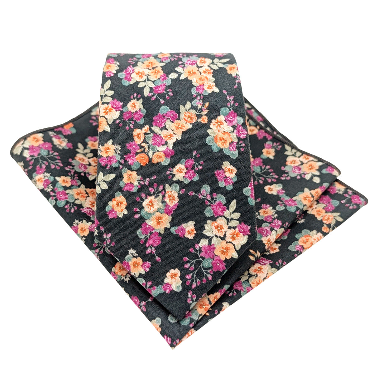 Peach-Primrose-Cotton-Tie-and-Pocket-Square-Set