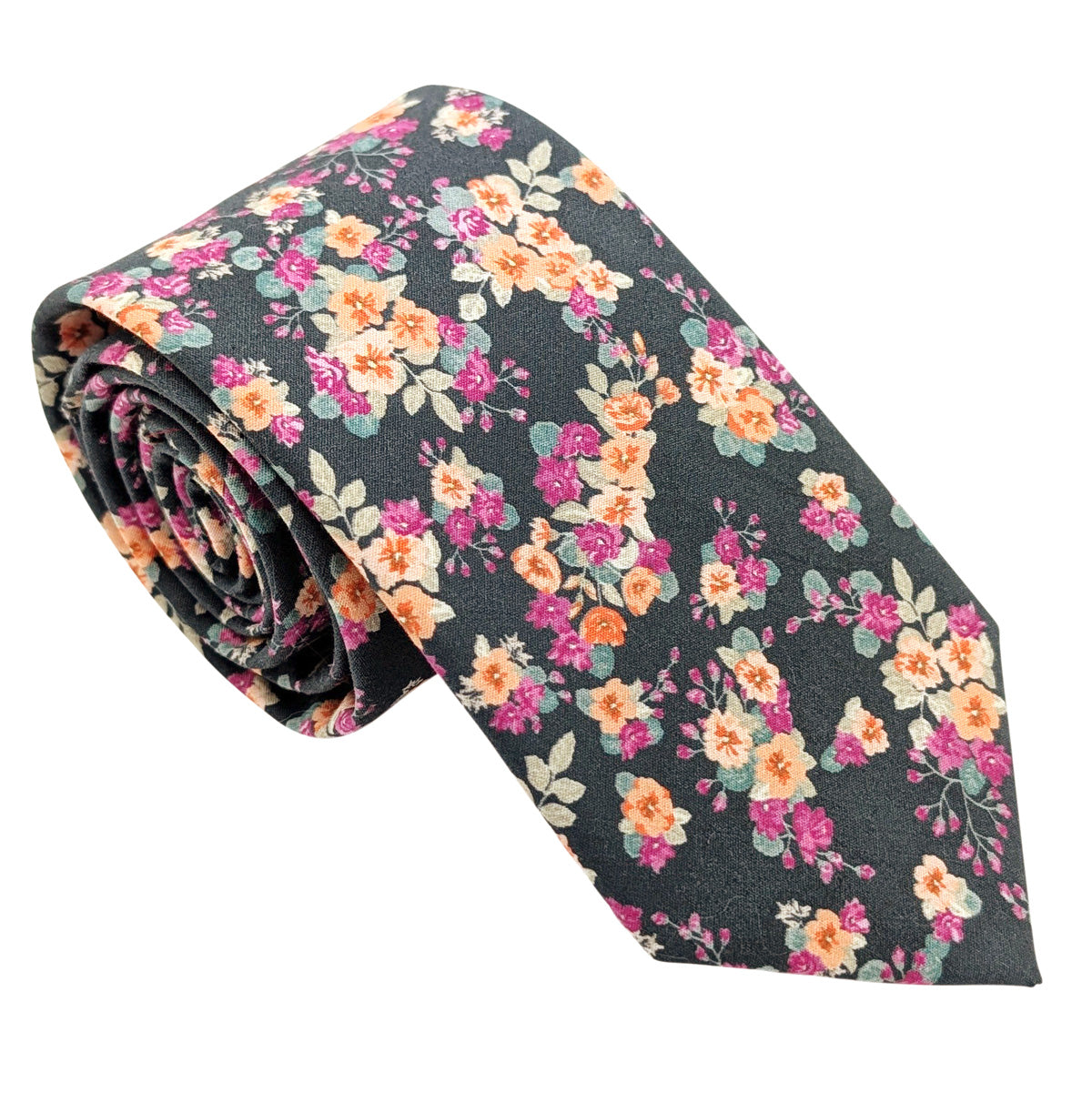 Peach-Primrose-Cotton-Wedding-Tie