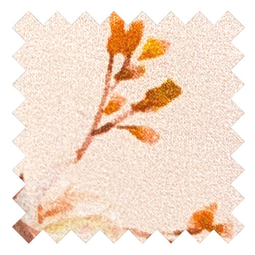 Peach Roses Cotton Wedding Swatch