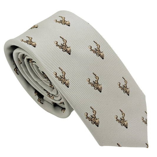 Pearl Grey Stags Boys Tie