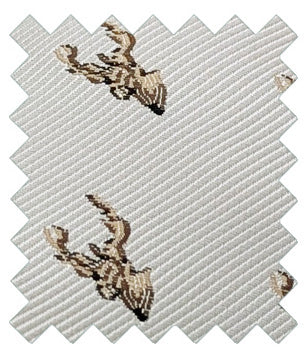 Pearl Grey Stags Wedding Tie Swatch
