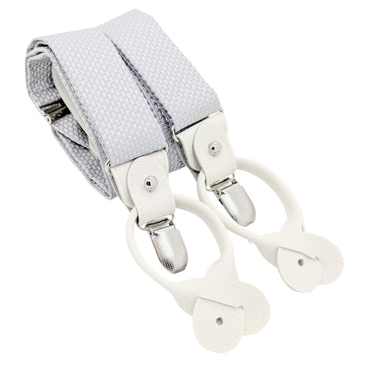 Pearl Grey Woven Wedding Braces