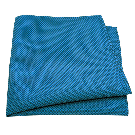 Petrol Blue Textured Pocket Square