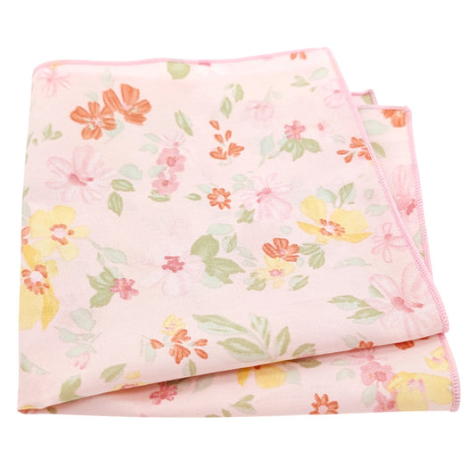 Pink-Delicate-Flowers-Cotton-Pocket-Square