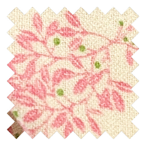 Pink Leaves Brushed Cotton Wedding Swatch