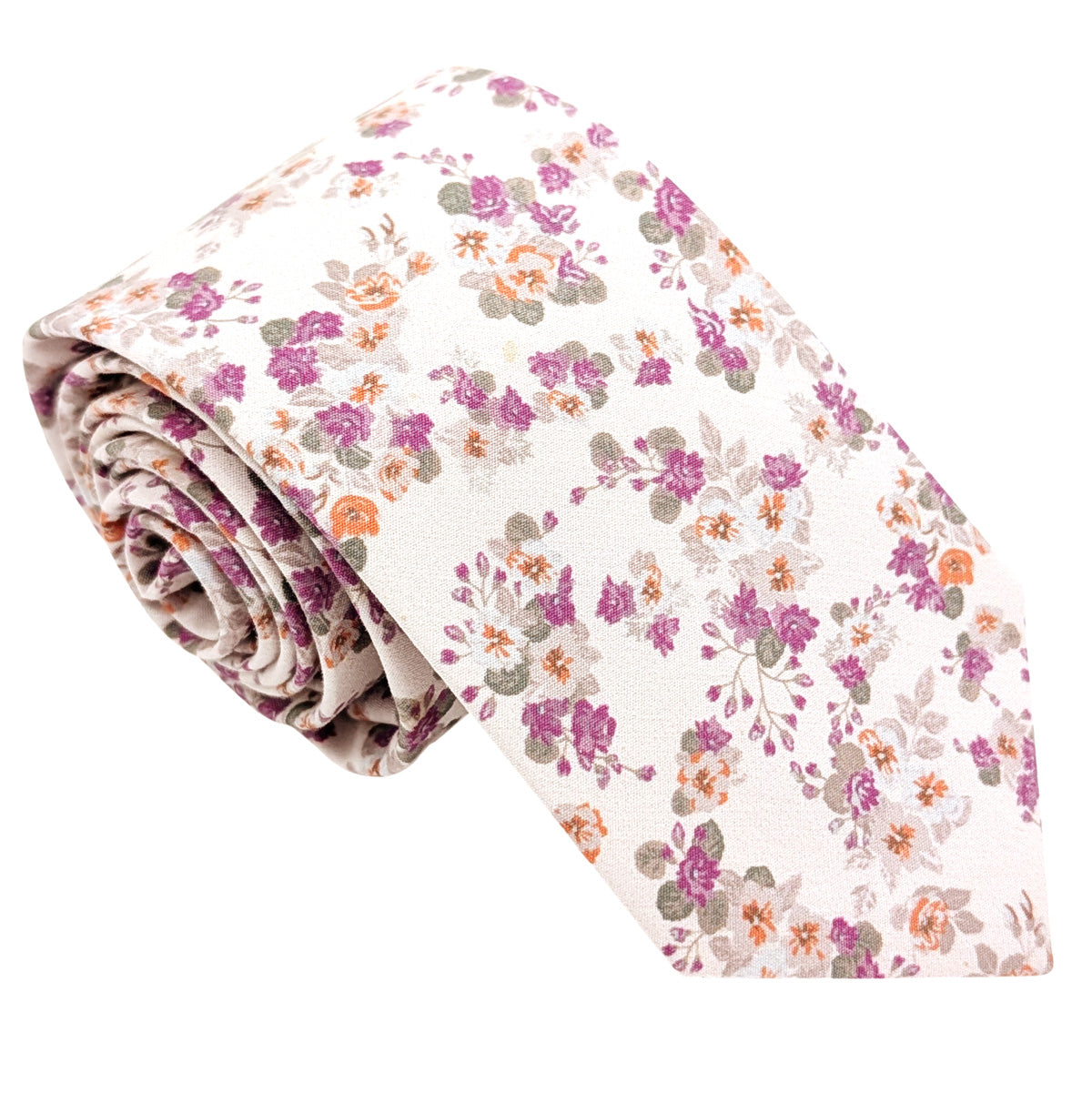 Pink-Primrose-Cotton-Wedding-Tie