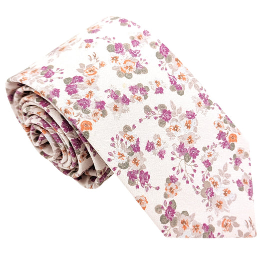 Pink-Primrose-Cotton-Wedding-Tie