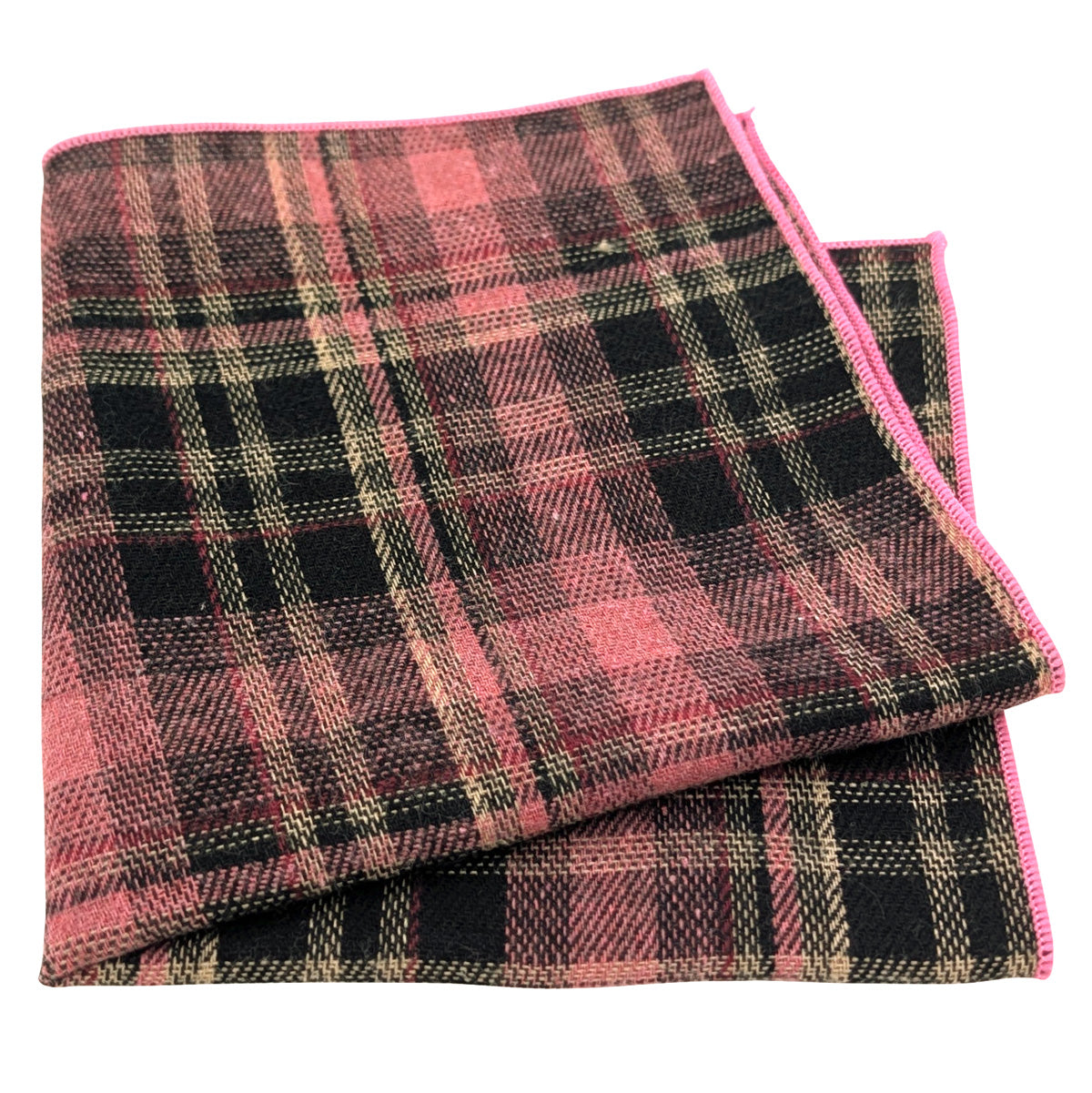 Pink-Tartan-Pocket-Square
