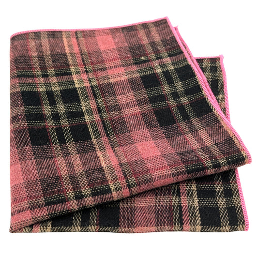 Pink-Tartan-Pocket-Square