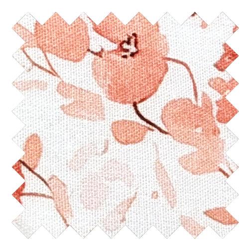 Red Botanical Cotton Wedding Swatch