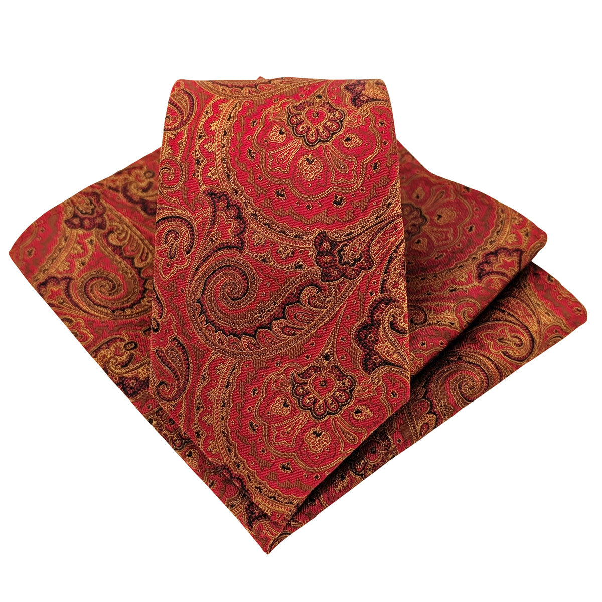 Red-_-Gold-Paisley-Silk-Wedding-Tie-and-Pocket-Square-Set