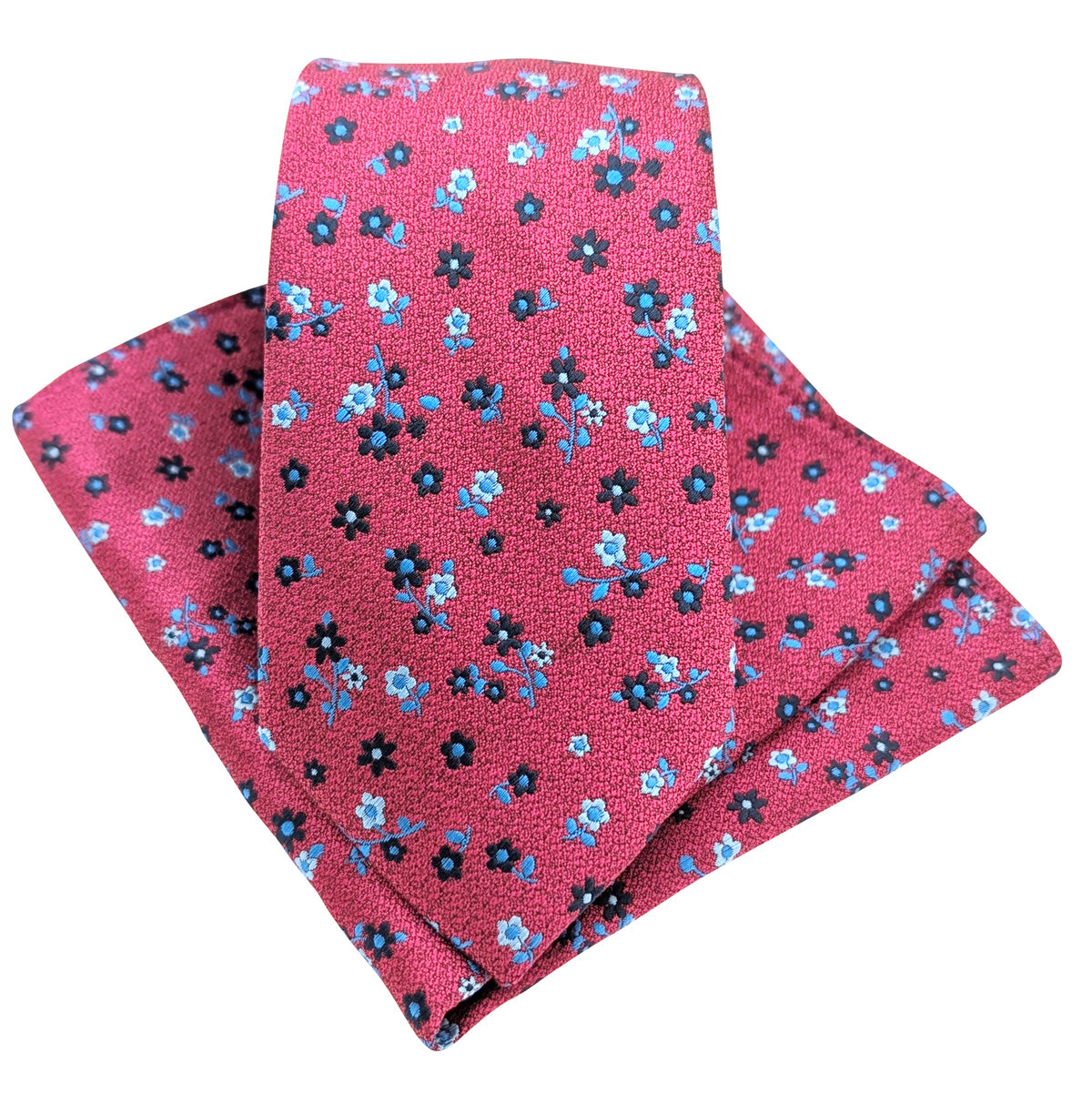 Rhubarb-Ditsy-Floral-Wedding-Tie-and-Pocket-Square-Set