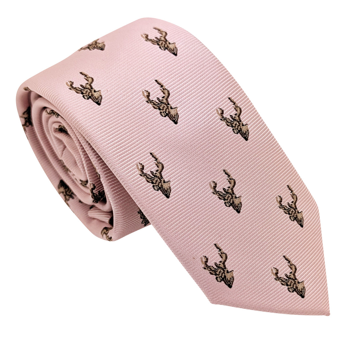 Rose Pink Stags Boys Ties