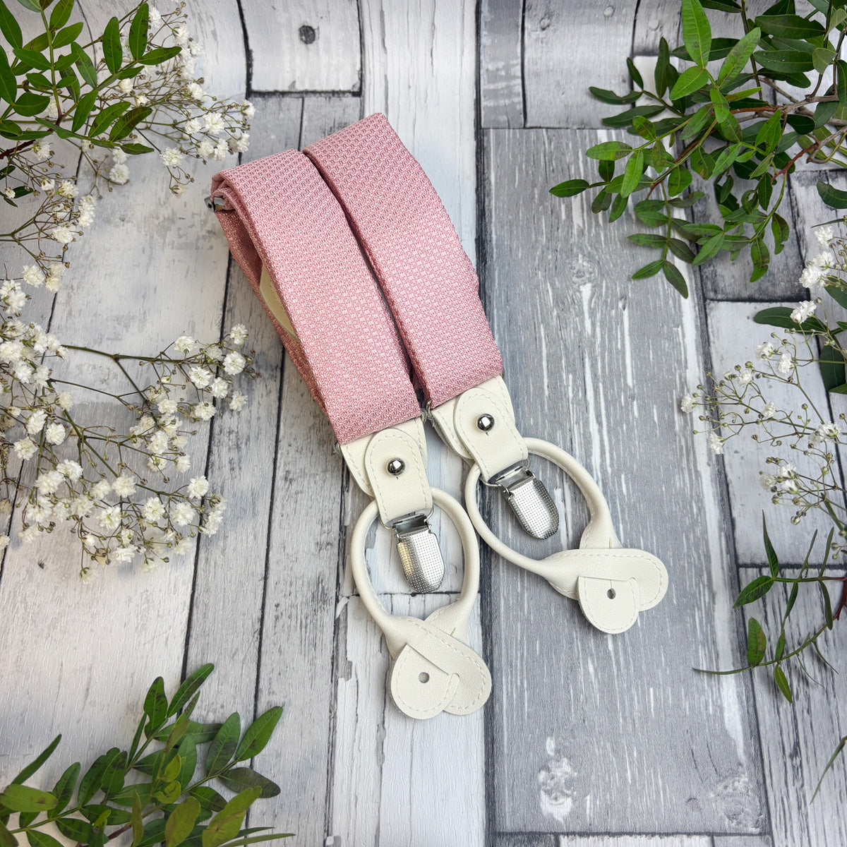 Rose Pink Woven Braces