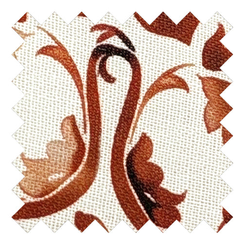 Rust Vintage Floral Cotton Wedding Swatch