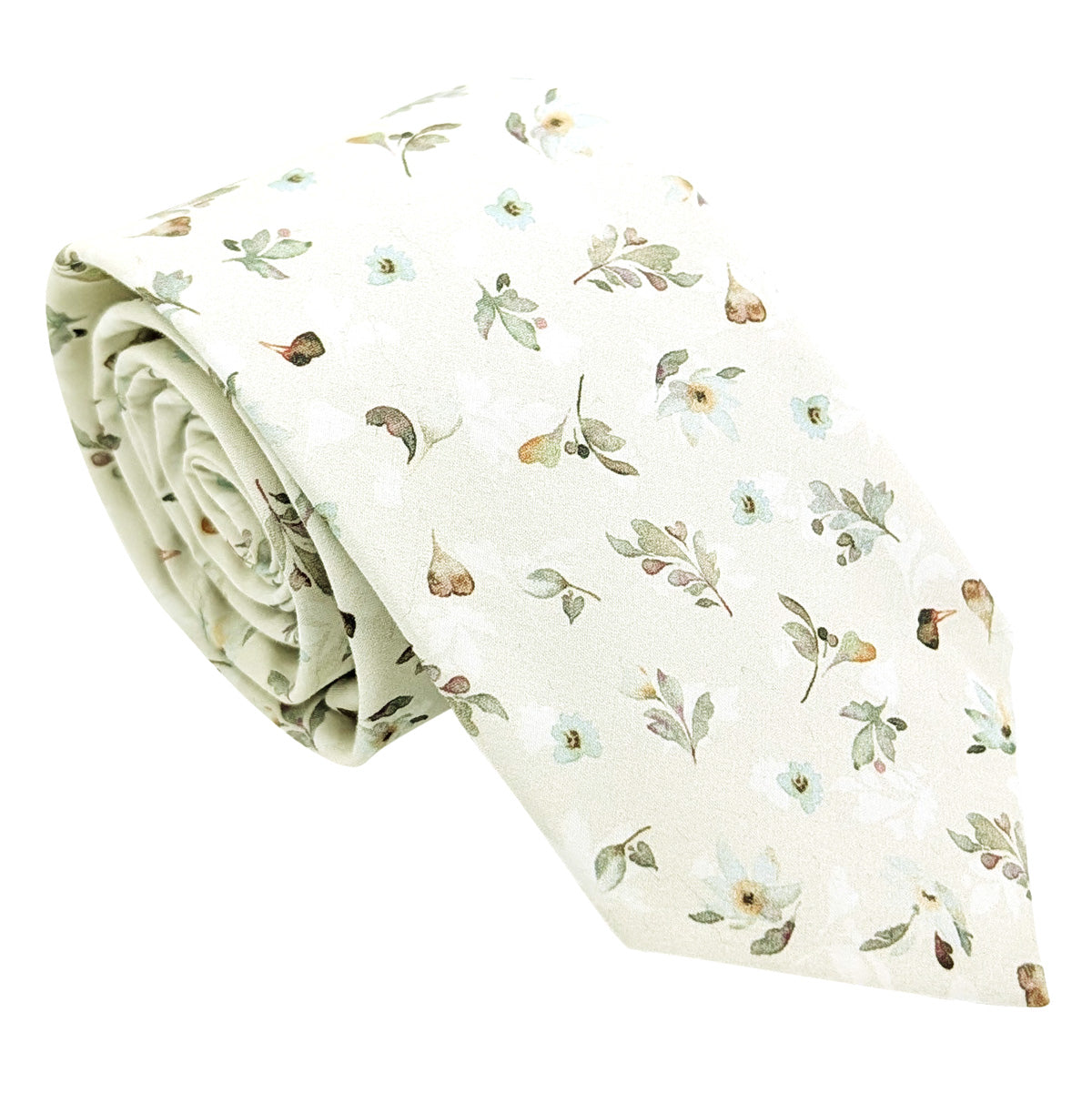 Sage-Petals-Cotton-Wedding-tie