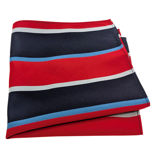 Scarlet Stripe Pocket Square