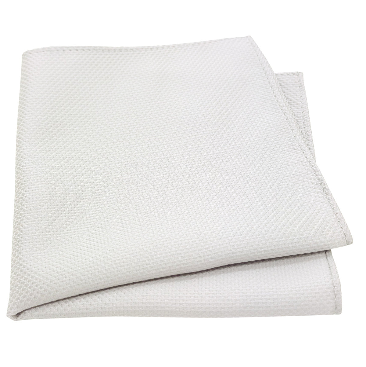 Silver Textured Pocket Square