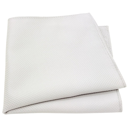 Silver Textured Pocket Square