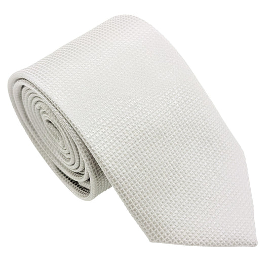 Silver Textured Wedding Tie