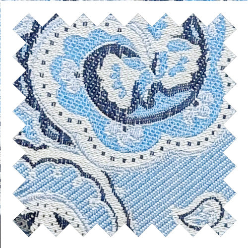 Sky Paisley Silk Wedding Swatch
