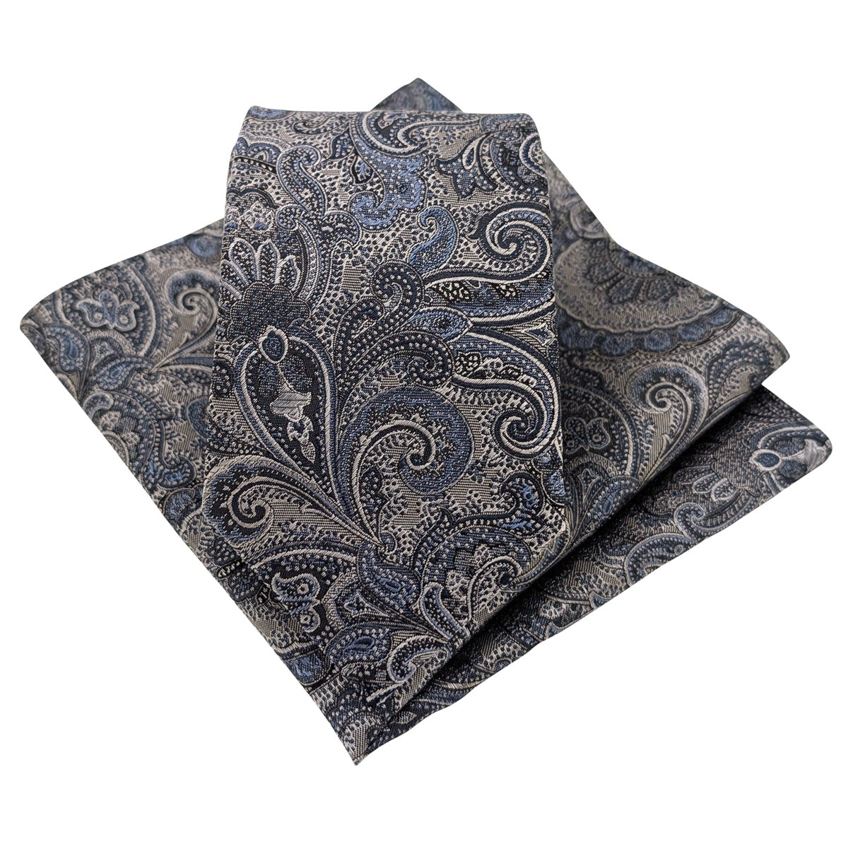 Steel-Blue-Paisley-Silk-Wedding-Tie-and-Pocket-Square-Set