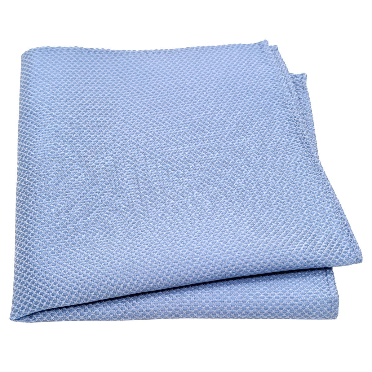 Steel Blue Textured Pocket Square