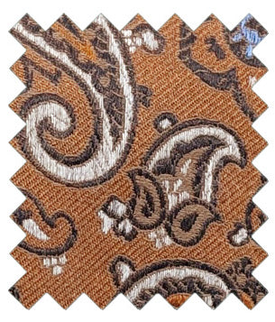 Tan-Paisley-Silk-Wedding-Tie-Swatch