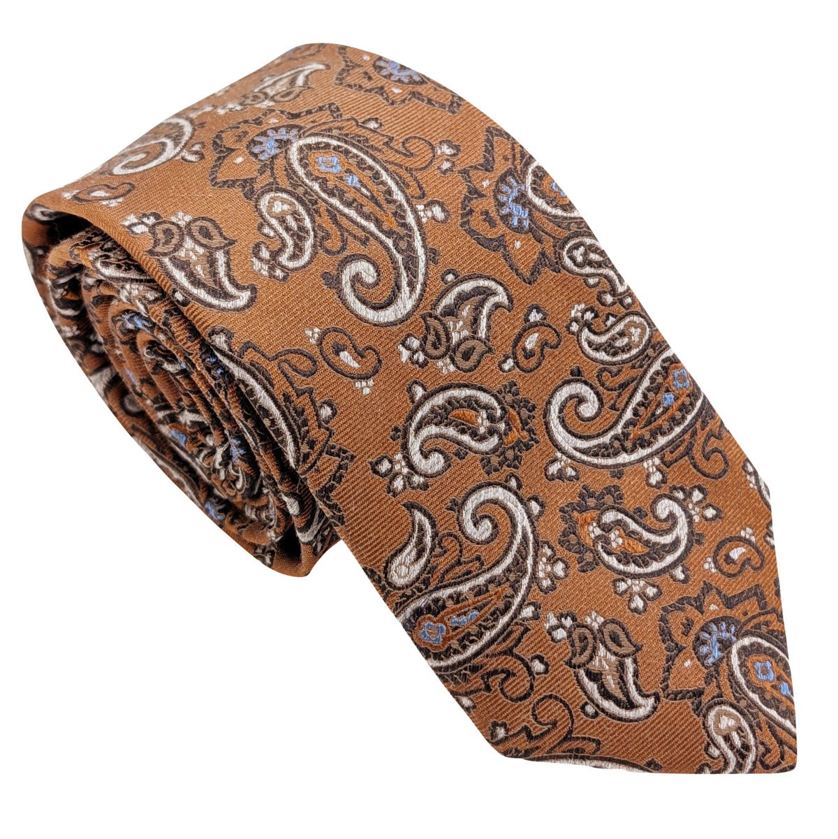 Tan-Paisley-Silk-Wedding-Tie
