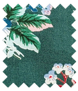 Teal-Tropical-Floral-Cotton-Wedding-Tie-swatch
