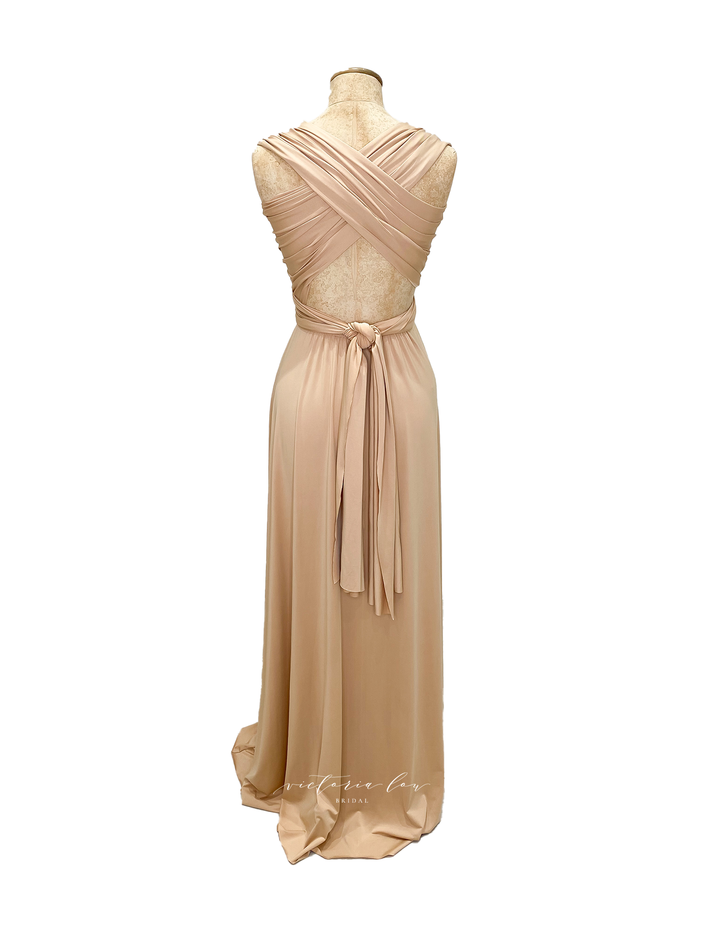 Matching Tie Swatch - Champagne Dress from Victoria Lou Bridal