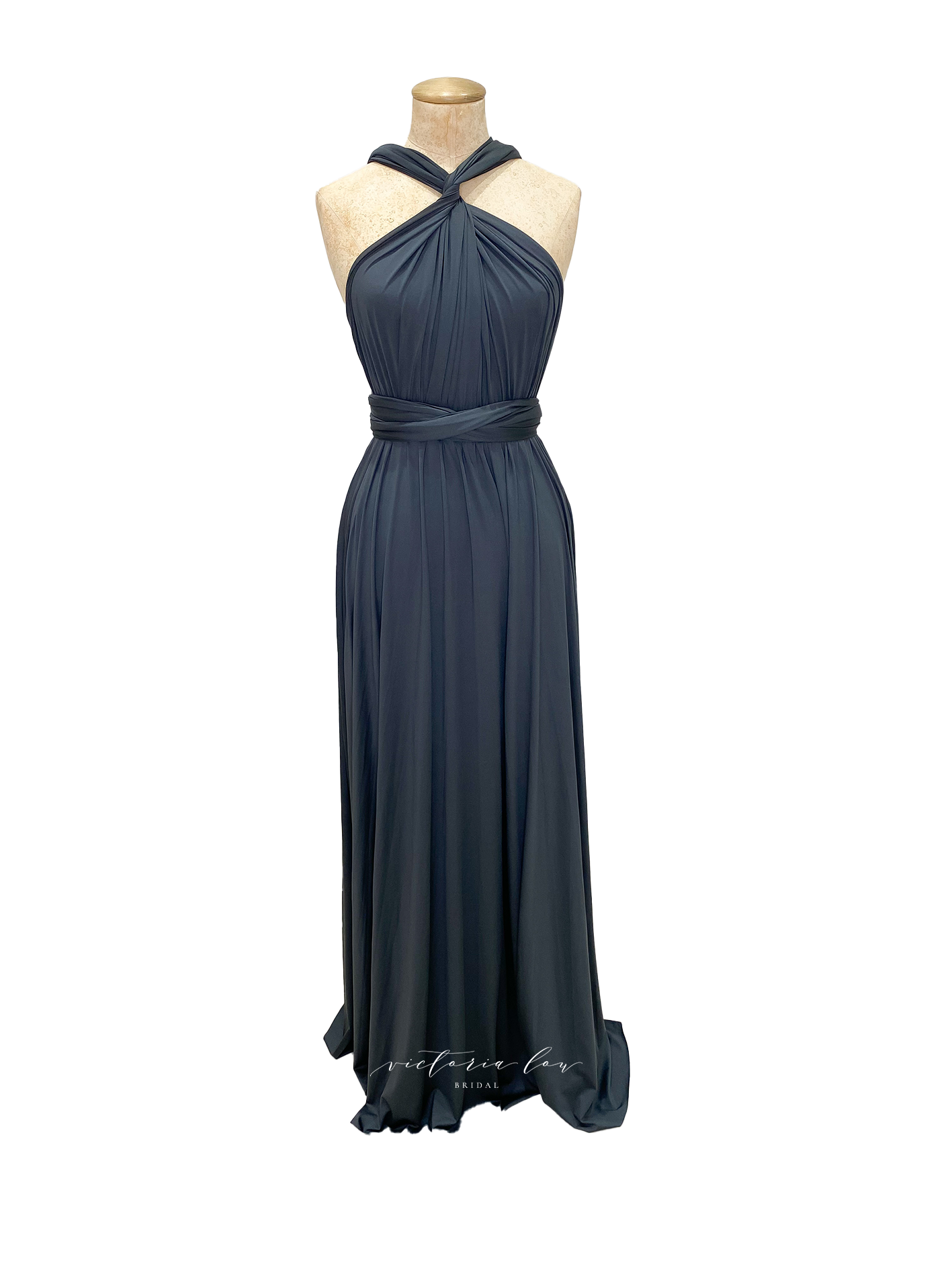 Matching Tie Swatch - Charcoal Dress from Victoria Lou Bridal