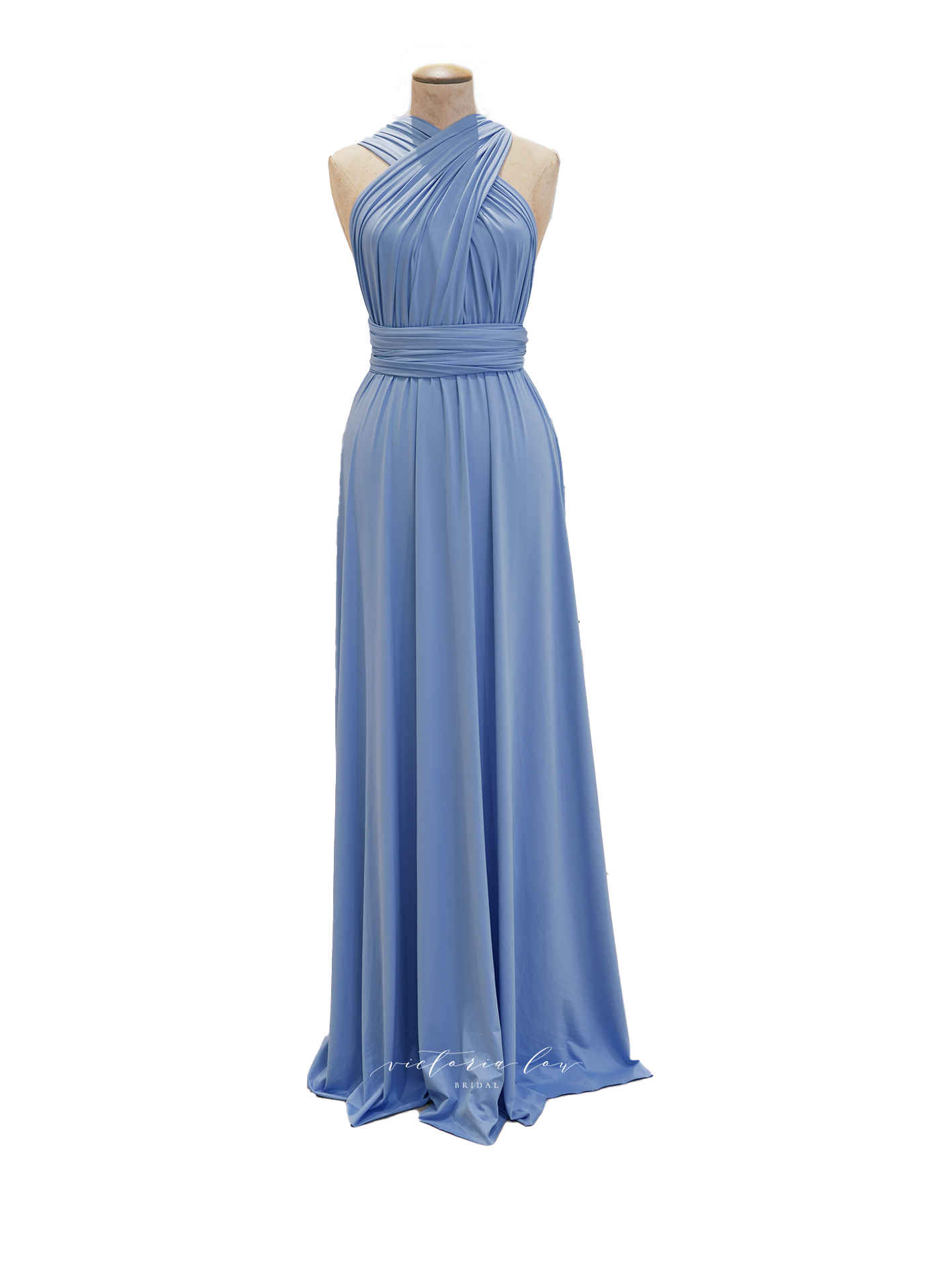 Matching Tie Swatch - Cloudy Blue Dress from Victoria Lou Bridal