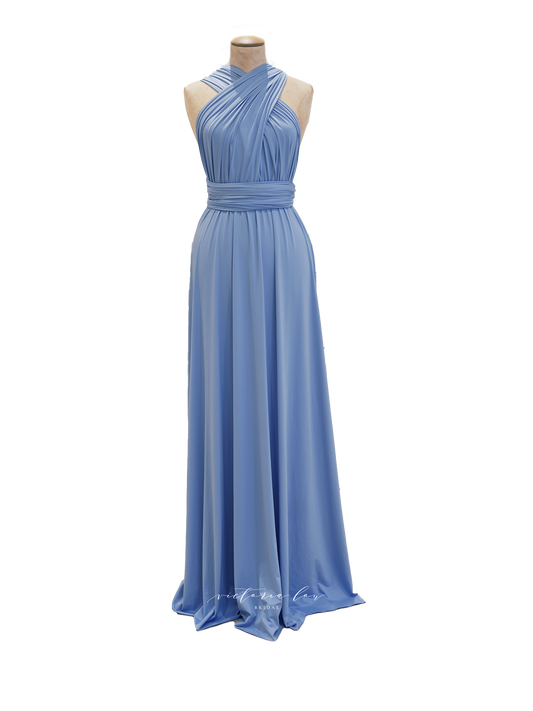 Matching Tie Swatch - Cloudy Blue Dress from Victoria Lou Bridal
