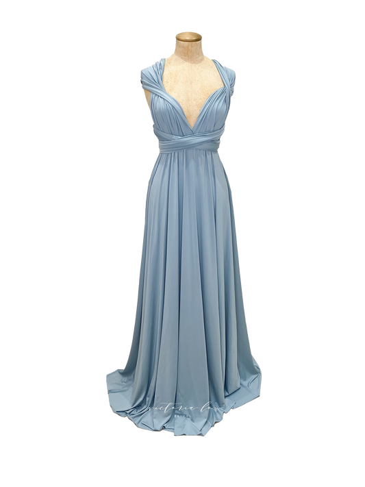 Matching Tie Swatch - Dusty Blue Dress from Victoria Lou Bridal