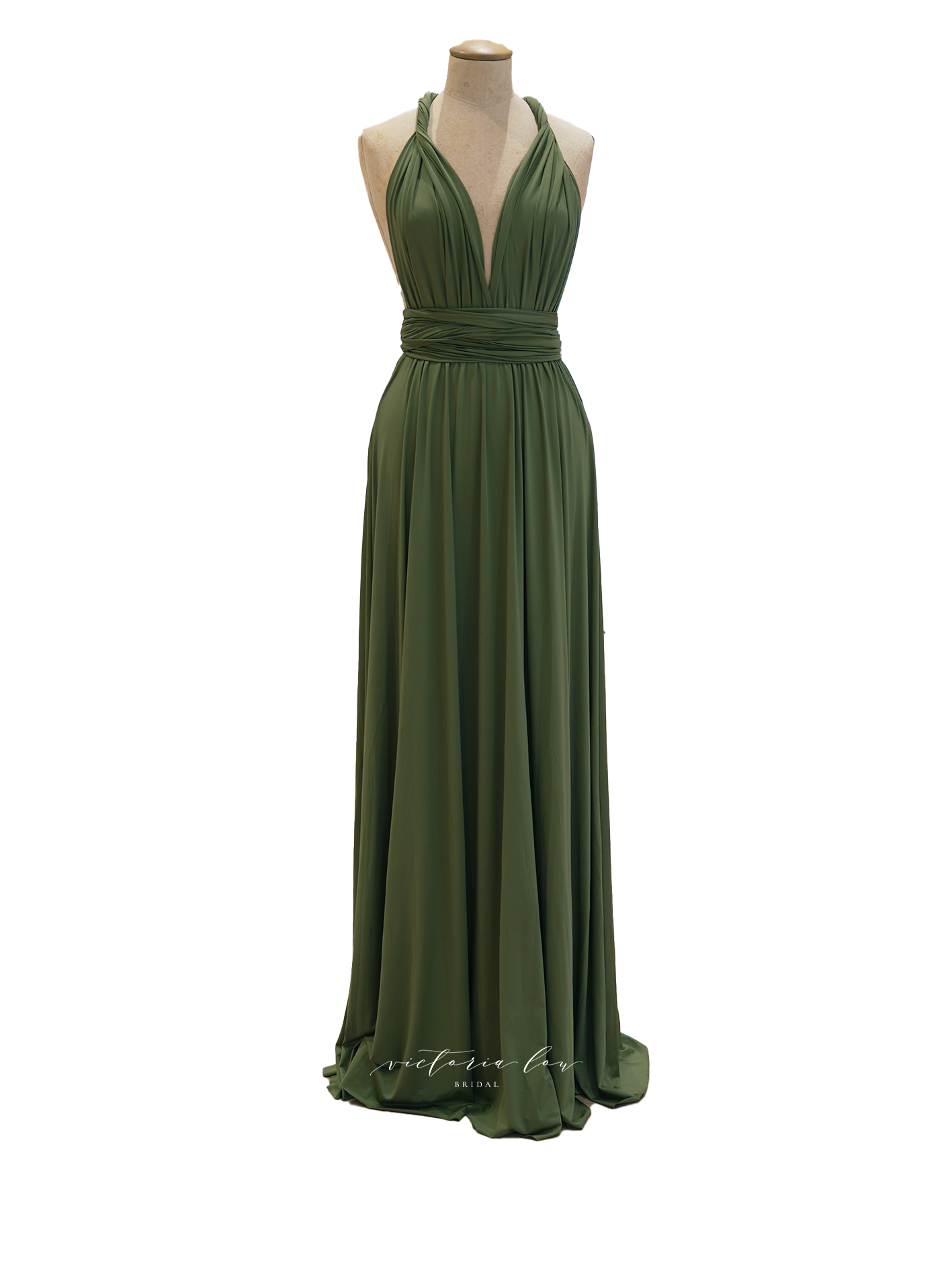 Matching Tie Swatch - Eucalyptus Dress from Victoria Lou Bridal